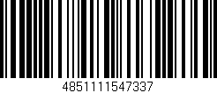 Código de barras (EAN, GTIN, SKU, ISBN): '4851111547337'