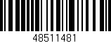 Código de barras (EAN, GTIN, SKU, ISBN): '48511481'