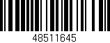 Código de barras (EAN, GTIN, SKU, ISBN): '48511645'