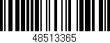 Código de barras (EAN, GTIN, SKU, ISBN): '48513365'