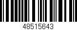Código de barras (EAN, GTIN, SKU, ISBN): '48515643'