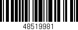 Código de barras (EAN, GTIN, SKU, ISBN): '48519981'