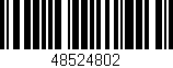 Código de barras (EAN, GTIN, SKU, ISBN): '48524802'