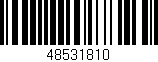 Código de barras (EAN, GTIN, SKU, ISBN): '48531810'
