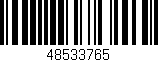 Código de barras (EAN, GTIN, SKU, ISBN): '48533765'