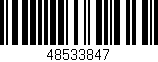 Código de barras (EAN, GTIN, SKU, ISBN): '48533847'