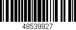 Código de barras (EAN, GTIN, SKU, ISBN): '48539927'