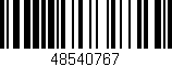 Código de barras (EAN, GTIN, SKU, ISBN): '48540767'