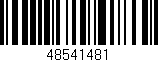 Código de barras (EAN, GTIN, SKU, ISBN): '48541481'