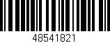 Código de barras (EAN, GTIN, SKU, ISBN): '48541821'