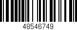 Código de barras (EAN, GTIN, SKU, ISBN): '48546749'