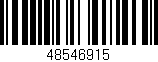 Código de barras (EAN, GTIN, SKU, ISBN): '48546915'