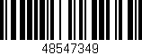 Código de barras (EAN, GTIN, SKU, ISBN): '48547349'