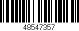 Código de barras (EAN, GTIN, SKU, ISBN): '48547357'