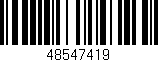 Código de barras (EAN, GTIN, SKU, ISBN): '48547419'