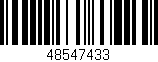 Código de barras (EAN, GTIN, SKU, ISBN): '48547433'