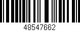 Código de barras (EAN, GTIN, SKU, ISBN): '48547662'