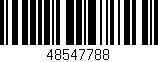 Código de barras (EAN, GTIN, SKU, ISBN): '48547788'