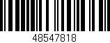 Código de barras (EAN, GTIN, SKU, ISBN): '48547818'