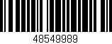 Código de barras (EAN, GTIN, SKU, ISBN): '48549989'