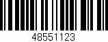 Código de barras (EAN, GTIN, SKU, ISBN): '48551123'