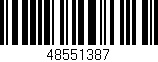 Código de barras (EAN, GTIN, SKU, ISBN): '48551387'