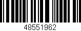 Código de barras (EAN, GTIN, SKU, ISBN): '48551962'