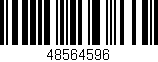 Código de barras (EAN, GTIN, SKU, ISBN): '48564596'