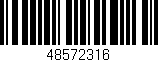Código de barras (EAN, GTIN, SKU, ISBN): '48572316'