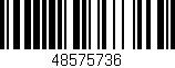 Código de barras (EAN, GTIN, SKU, ISBN): '48575736'