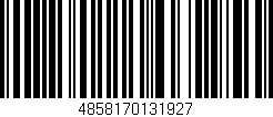 Código de barras (EAN, GTIN, SKU, ISBN): '4858170131927'