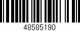 Código de barras (EAN, GTIN, SKU, ISBN): '48585190'