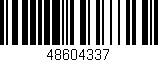 Código de barras (EAN, GTIN, SKU, ISBN): '48604337'