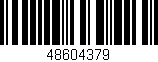 Código de barras (EAN, GTIN, SKU, ISBN): '48604379'