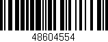 Código de barras (EAN, GTIN, SKU, ISBN): '48604554'