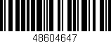 Código de barras (EAN, GTIN, SKU, ISBN): '48604647'