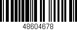 Código de barras (EAN, GTIN, SKU, ISBN): '48604678'
