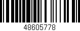 Código de barras (EAN, GTIN, SKU, ISBN): '48605778'