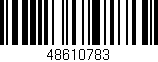 Código de barras (EAN, GTIN, SKU, ISBN): '48610783'