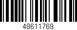 Código de barras (EAN, GTIN, SKU, ISBN): '48611769'