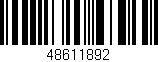 Código de barras (EAN, GTIN, SKU, ISBN): '48611892'