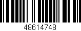 Código de barras (EAN, GTIN, SKU, ISBN): '48614748'