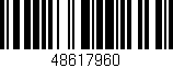 Código de barras (EAN, GTIN, SKU, ISBN): '48617960'