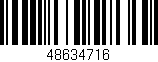 Código de barras (EAN, GTIN, SKU, ISBN): '48634716'
