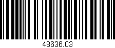 Código de barras (EAN, GTIN, SKU, ISBN): '48636.03'