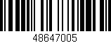 Código de barras (EAN, GTIN, SKU, ISBN): '48647005'