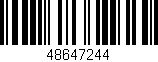 Código de barras (EAN, GTIN, SKU, ISBN): '48647244'