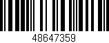 Código de barras (EAN, GTIN, SKU, ISBN): '48647359'