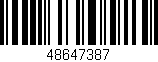 Código de barras (EAN, GTIN, SKU, ISBN): '48647387'