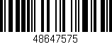 Código de barras (EAN, GTIN, SKU, ISBN): '48647575'